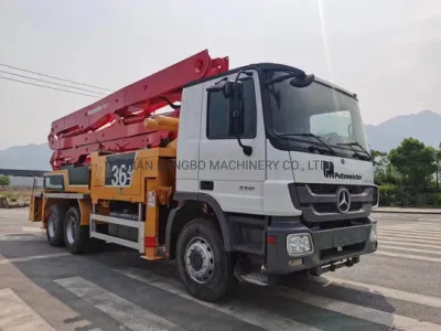 Putzmeister 36m Benz Equipo de hormigón Pluma de colocación de hormigón Máquina de bomba Beton Camión bomba de hormigón montado sobre camión usado